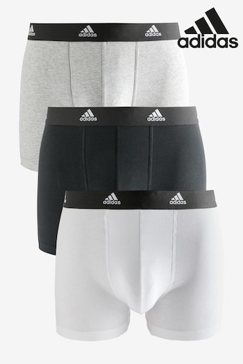 adidas a146 Multi Active Cotton Flex 3 Stripe Boxers 3 Pack (E19827) | £30