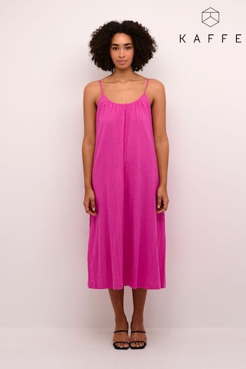 Kaffe Pink Pauline Spaghetti Strap Maxi Dress (E21015) | £46