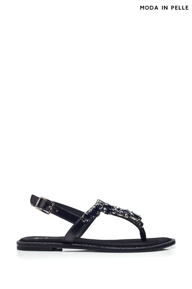 Moda in pelle flat sandals outlet