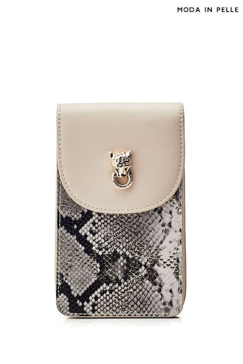 Moda in Pelle Natural Buzby Cross Body Phone Case Bag (E21254) | £49