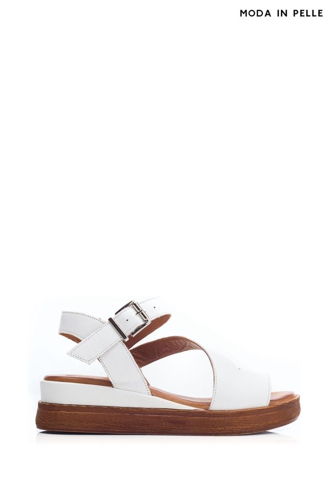 Buy Women s Sandals White Black Moda In Pelle Wedge Leather Footwear Online AspennigeriaShops on glitter flatform sandals Silver