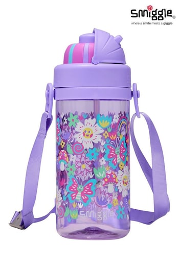 Smiggle Purple Over and Under Teeny Tiny Plastic Drink Bottle With Strap 400Ml (E21344) | £10