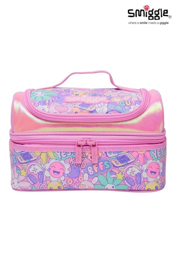 Smiggle Pink Epic Adventures Double Decker Lunchbox (E21364) | £20