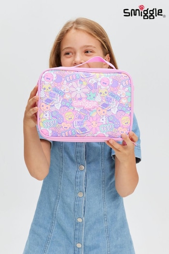 Smiggle Pink Epic Adventures Oblong Attach Lunchbox (E21367) | £15