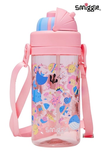 Smiggle Pink Over and Under Teeny Tiny Plastic Drink Bottle With Strap 400Ml (E21372) | £10