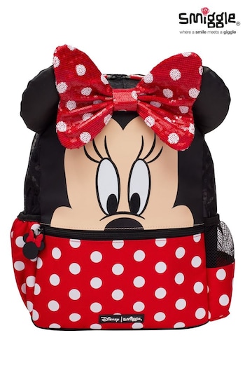 Smiggle Red Minnie Mouse Junior Character Hoodie Backpack (E21391) | £37