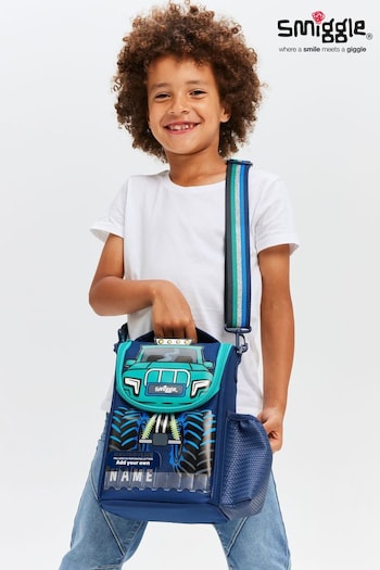 Smiggle Blue Blast Off Junior Id Lunchbox With Strap (E21392) | £22