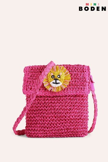 Boden Pink Cross-Body Straw Bag (E21512) | £25