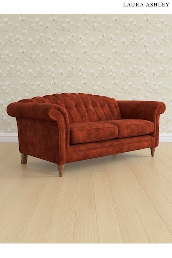 Kingsley Velvet/Terracotta Orange Gloucester Button Back By Laura Ashley (E21961) | £650 - £2,000