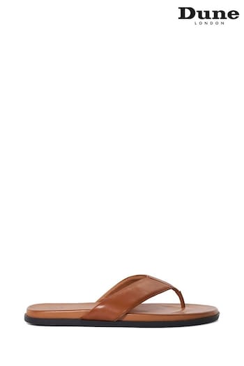 Dune London Natural Inspires Toepost Leather Sandals (E22071) | £55