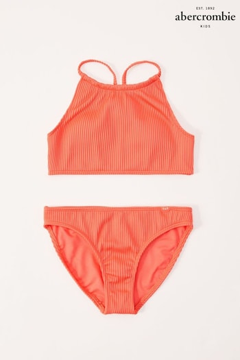 Abercrombie & Fitch Orange High Neck Bikinis (E22092) | £39