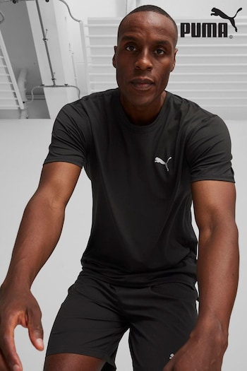 Puma Black Mens Run Cloudspun Short Sleeve Running Top (E22475) | £35