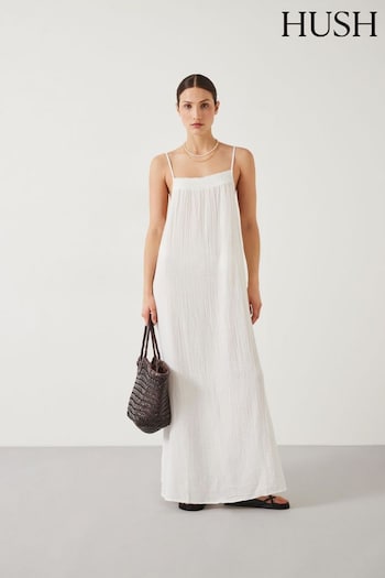 Hush White Carmen Cami Beach Dress (E22530) | £75