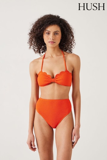 Hush Orange Stella Scallop Bandeau Bikini Top (E22531) | £49