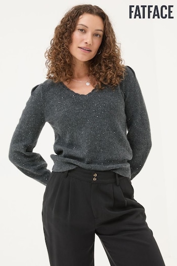 FatFace Charcoal Grey Jasmine Jumper (E22606) | £56