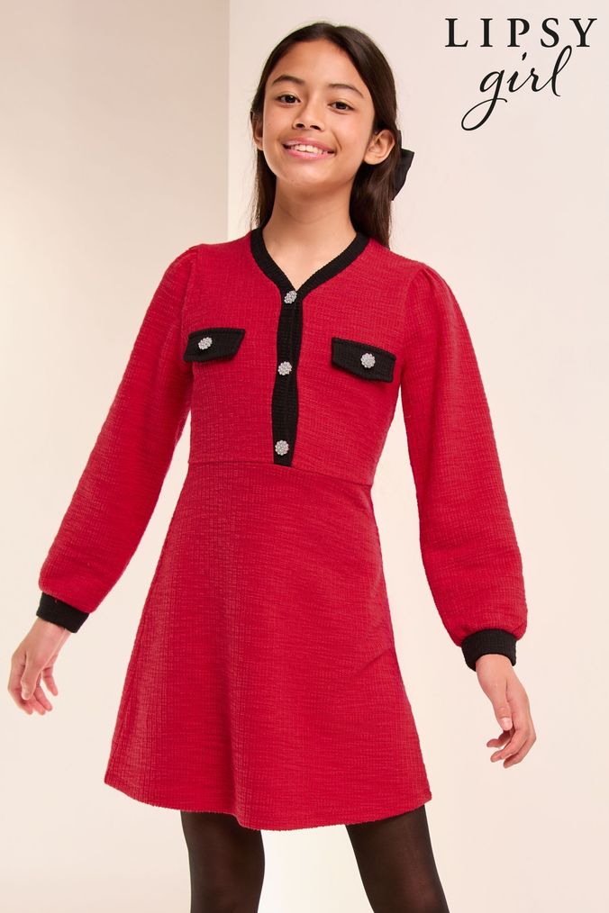 Lipsy 2 in 1 boucle wrap dress top