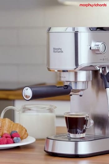 Morphy Richards Stainless Steel Traditional Compact Pump Espresso Machine (E22982) | £170