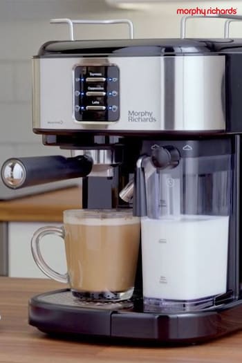 Morphy Richards Black And Stainless Steel Traditional Pump Espresso Machine (E23251) | £200