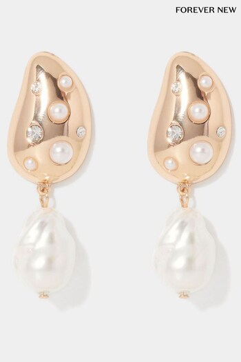 Forever New Gold Tone Signature Piper Pearl Earrings (E23261) | £25