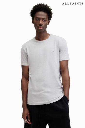 AllSaints Grey Tonic Short Sleeve Crew Neck T-Shirt (E23554) | £32