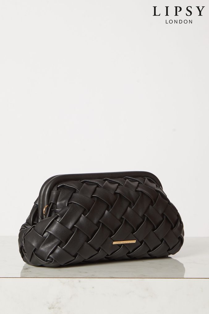 Simple black clutch bag discount