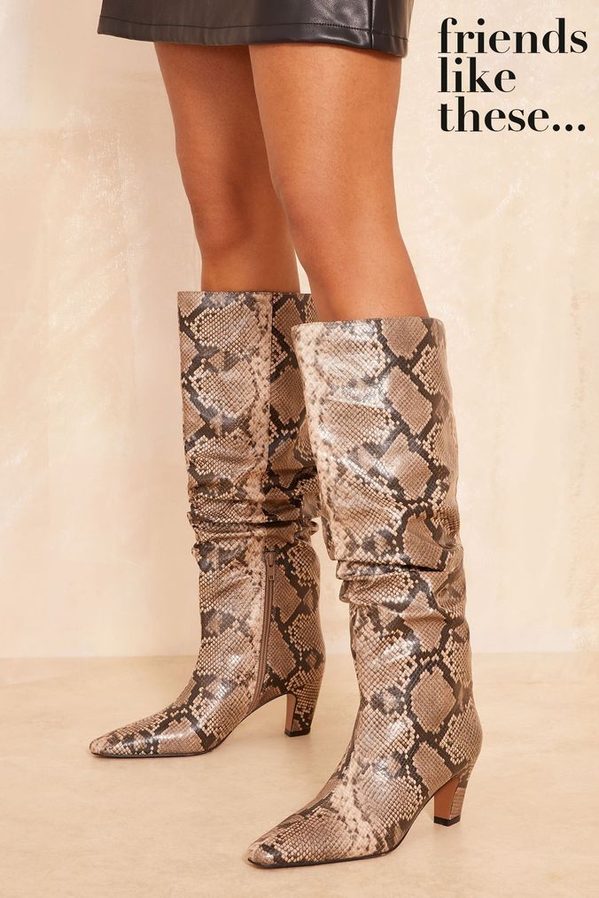 Buy Women s Boots Brown Mid Knee High Footwear Online Next UK