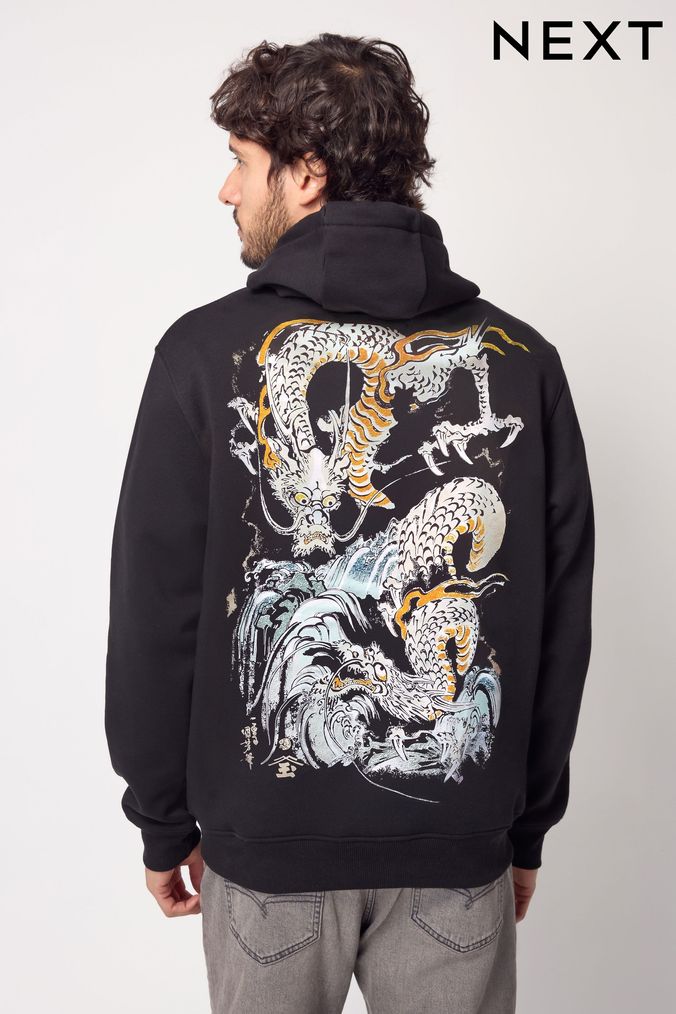 Buy Men s Graphic Hoodies Online Next UK