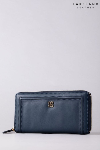 Lakeland Leather Large Blue Icon Zip Purse (E23847) | £40