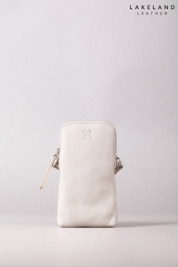 Lakeland Leather Coniston Leather Cross-Body Phone White Pouch (E23914) | £35