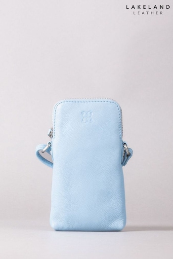 Lakeland Leather Blue Coniston Leather Cross-Body Phone Pouch (E23930) | £35