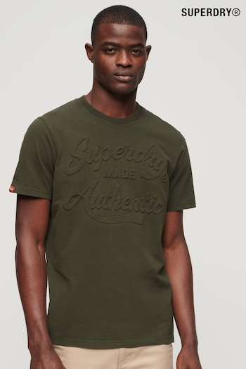 Superdry Green Embossed Archive Graphic T-Shirt (E24130) | £30