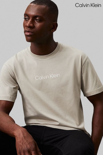 Calvin K10K1038811407 Klein Brown Hero Logo Regular Fit T-Shirt (E24229) | £45