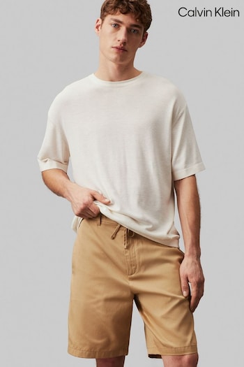 Calvin Klein Brown Piece Dyed TENCEL™ Summer Shorts (E24238) | £100
