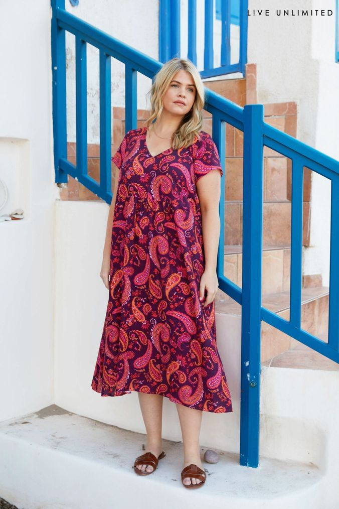 Buy Women s 12 Purple Live Unlimited Midi Holiday Dresses Online OnlinenevadaShops