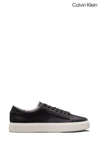 Calvin marineblauw Klein Black Low Top Lace-Up Trainers (E24336) | £130