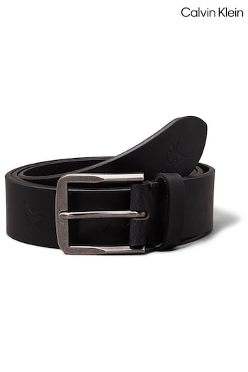 Calvin Klein Black Classic Flat Leather 35mm Belt (E24365) | £45