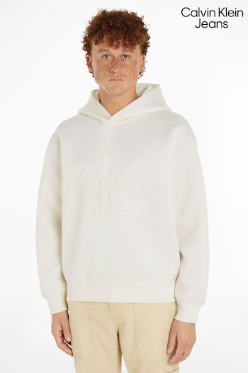 Calvin Klein Jeans Scuba White Hoodie (E24396) | £120