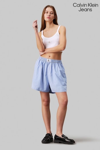 Calvin Klein Jeans Blue Denim Boxer Casey shorts (E24451) | £75