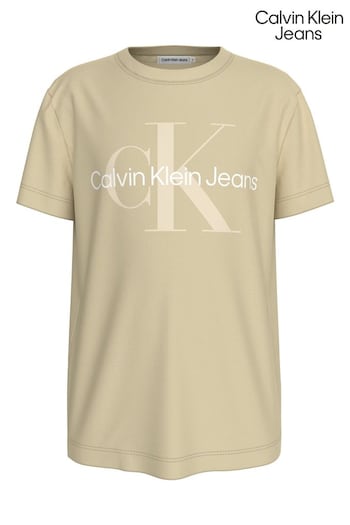 Calvin Klein Green Monogram Short Sleeved T-Shirt (E24520) | £35