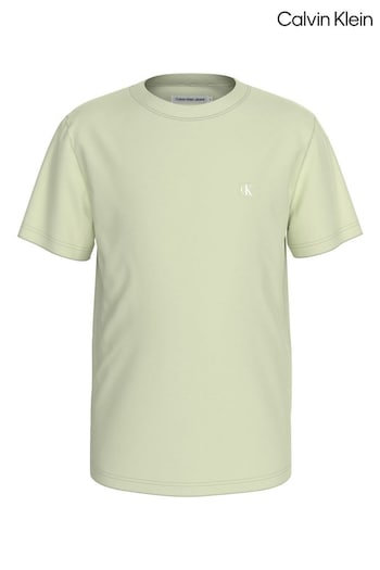 Calvin Klein Green Monogram Mini Badge T-Shirt (E24521) | £18