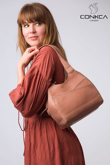 Conkca Pink 'Juliet' Leather Handbag (E24543) | £69