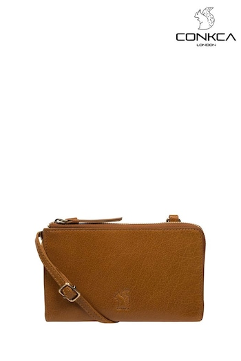 Conkca 'Winnie' Leather Cross-Body Clutch Bag (E24601) | £39