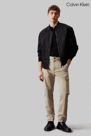 Calvin Klein Brown Modern Twill Tapered Trousers (E24902) | £110