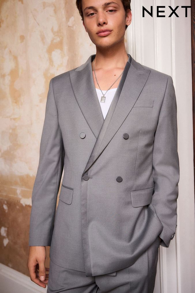 Buy Men s Slim Double Breasted Suits Online Next UK