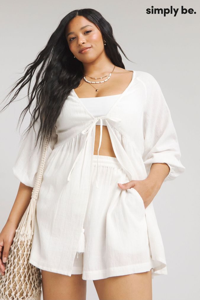 Plus size white swim cover up clearance