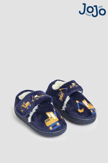 JoJo Maman Bébé Blue Digger Slipper Shoes (E26010) | £16.50