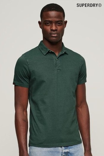 Superdry Green Jersey Polo Shirt (E26427) | £40