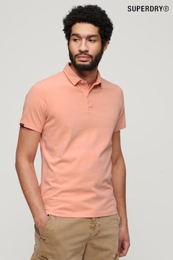 Superdry Pink Jersey Polo Shirt (E26428) | £40