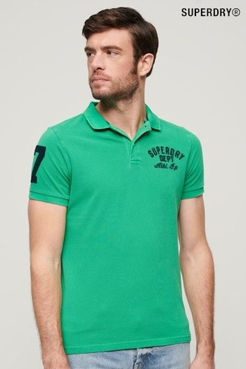 Superdry Green Superstate Polo Shirt (E26437) | £40