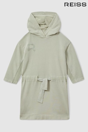 Reiss Sage Jade Teen Cotton Hooded Logo Dress (E26482) | £66